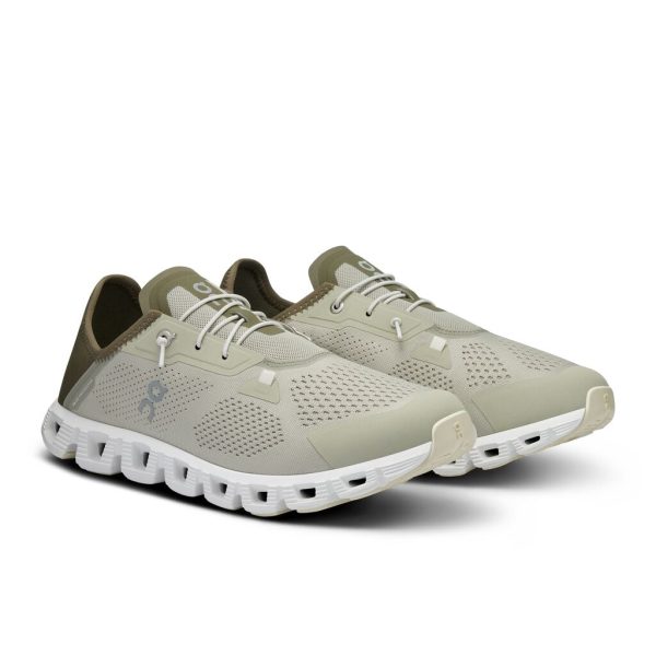 On Men Cloud 5 Coast - Chalk / Olive - Image 2