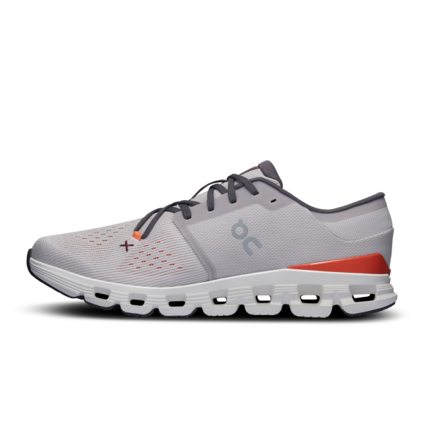 On Men Cloud X 4 - Silver / Flame - Image 6