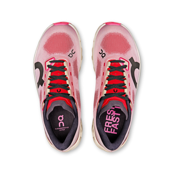 On Women Cloudmonster Hyper - Red / Cream - Image 3