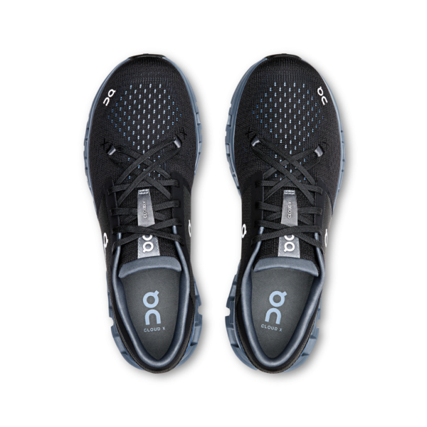On Men Cloud X 4 - Black / Chambray - Image 3